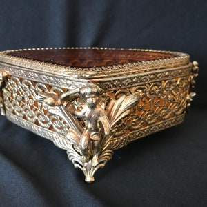 Vintage Ormolu Brass Vanity Box