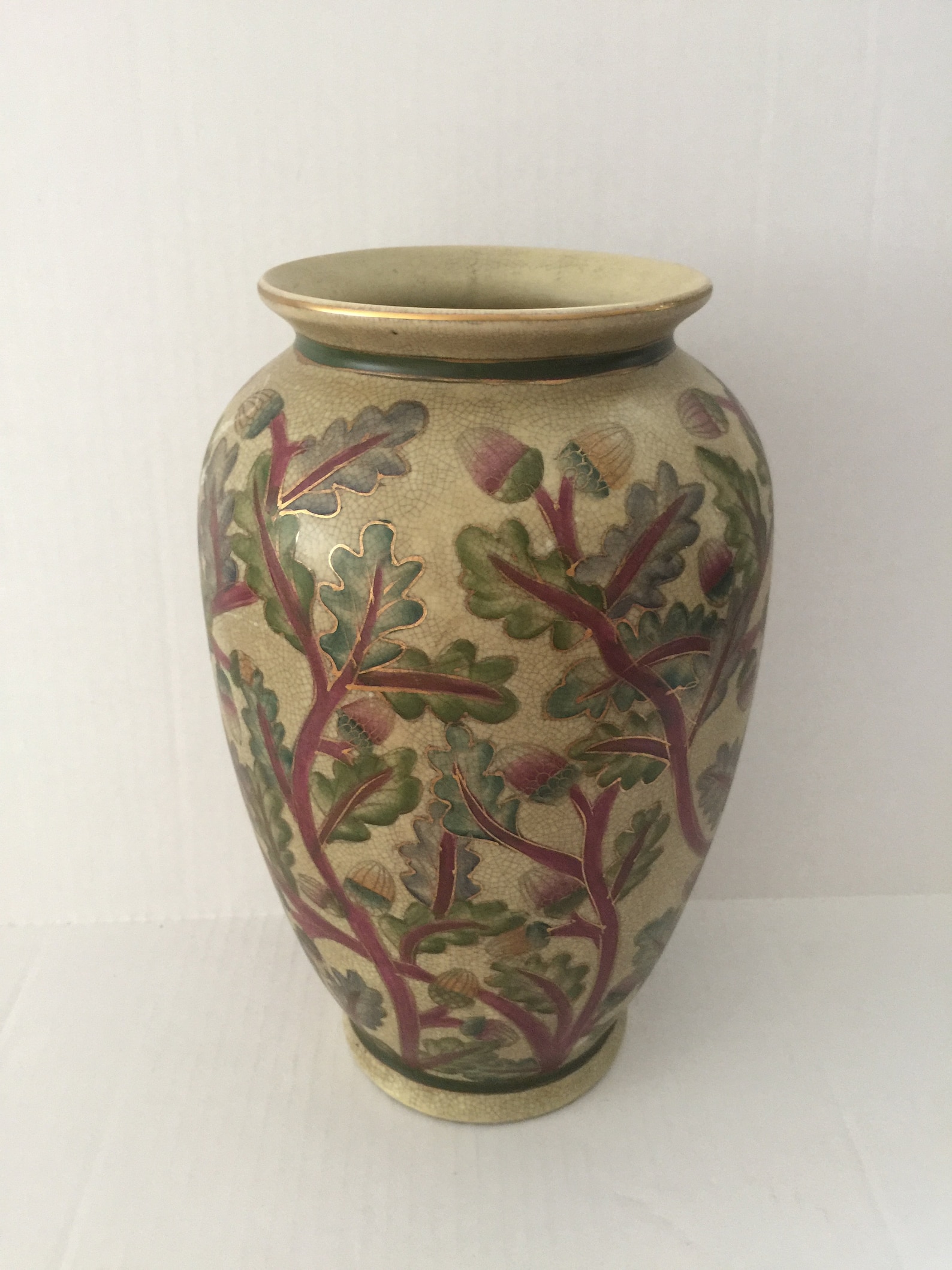 Antique Chinese Vase Green Floral Etsy Sweden