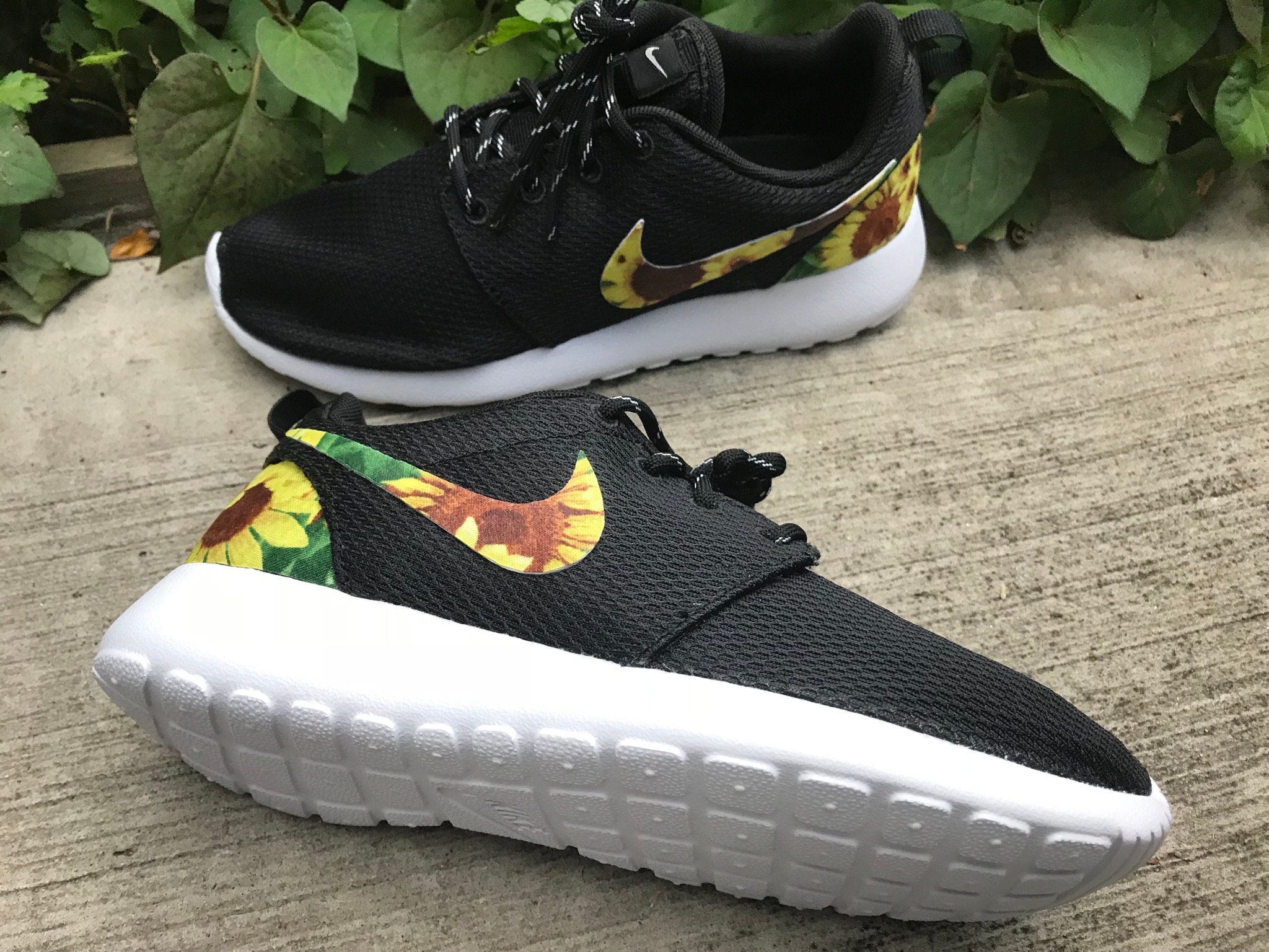 custom sunflower nike roshe