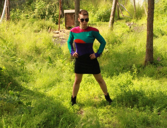 Power Dress 80’sMod color block