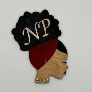 Customizable Afro Puff ID Accessory, Black Girl Magic Unique ID holders, Badge Reels, ID Holder, Lanyard