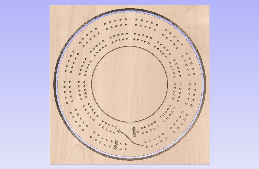 10 Inch Cribbage Board DXF/PDF/SVG Files 2 Player Etsy