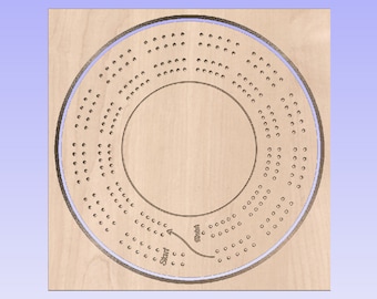 Tablero Cribbage de 10 pulgadas Archivos DXF/PDF/SVG 2 jugadores