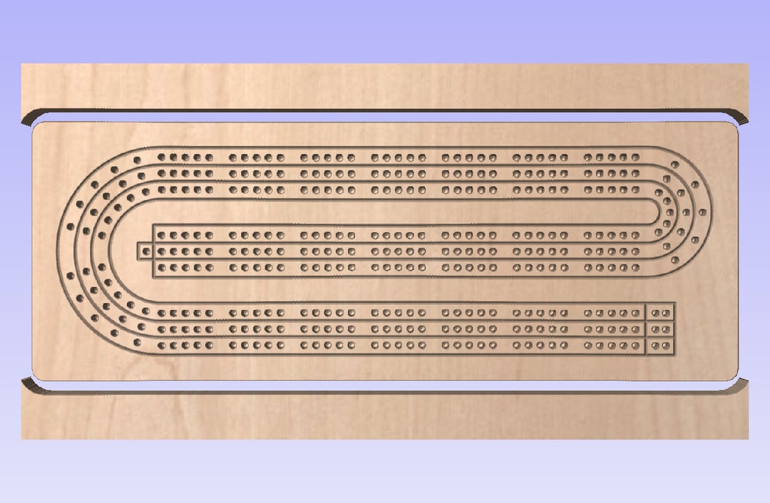 Classic Cribbage Board Track DXF/PDF/SVG Files 3 Player Etsy