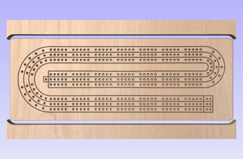 Classic Cribbage Board Track DXF/PDF/SVG Files 3 Player Etsy
