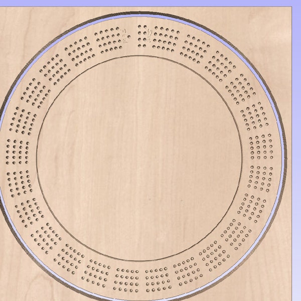 14 in Cribbage Board DXF/SVG/PDF Files 4 Player