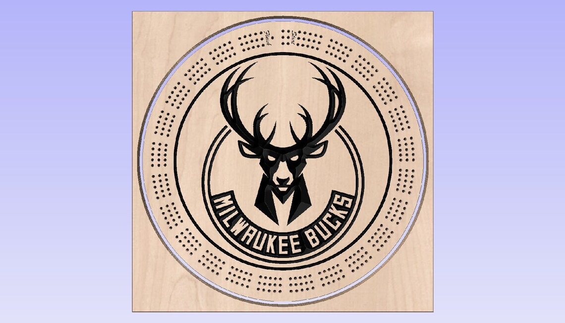 Cribbage Board DXF/SVG/PDF Files Bucks Circle Board Etsy