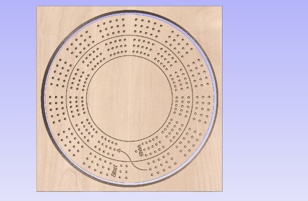 10 Inch Cribbage Board DXF/PDF/SVG Files 3 Player Etsy