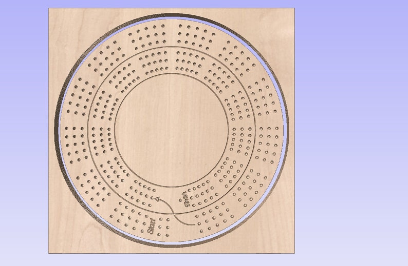 10 Inch Cribbage Board DXF/PDF/SVG Files 3 Player Etsy