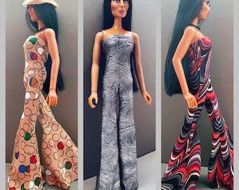 Lounge Strapless Retro Jumpsuit Bundle Fits Mego Cher 13&quot; Doll