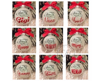 Personalized Grandparent ornament / GiGi/ Mimi/Abuela/Grammy/Grandma/Memaw/Nanny/Nana/Glamma