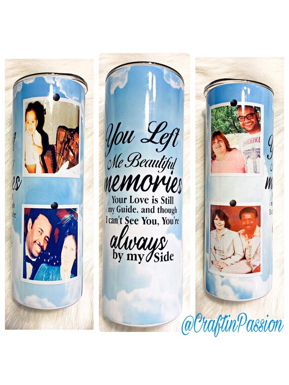 Memorial Tumbler Personalized With Pictures in Memory of Etsy