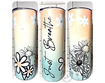 Just Breathe / Daisy tumbler