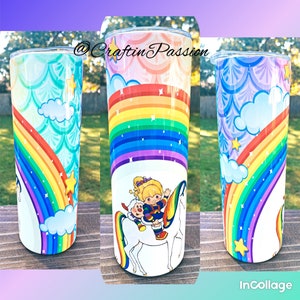 Rainbow Brite / Rainbow Brite tumbler /Rainbow Brite 80s baby / 80s tumbler image 1