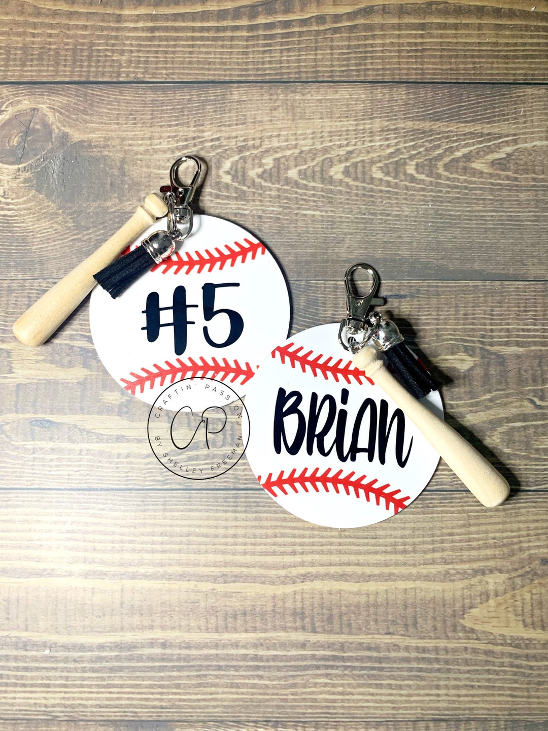 Personalized Baseball Keychain / Baseball Keychains / Baseball / Custom
