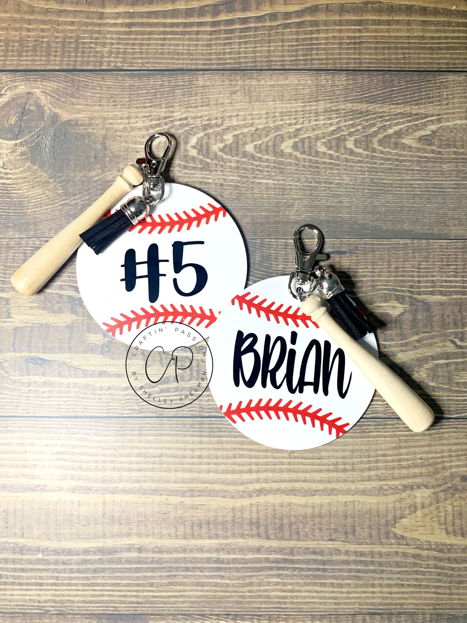 Personalized Baseball Keychain / Baseball Keychains / Baseball Etsy