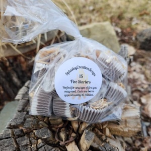Waterproof Fire Starters: Camping, Hiking, Wood Stove (15 count)