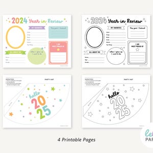 New Years Eve Time Capsule for Kids | 2024 Year in Review Printable ...