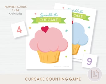 Cupcake Fine Motor Counting Game | Counting Printable | Cupcake Pom Pom Activity | Preschool Educational Materials | Hands on Learning