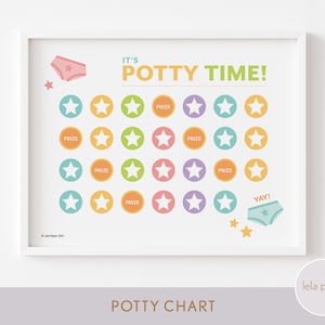 Printable Potty Training Chart | Reward Chart | Instant Download Potty Chart