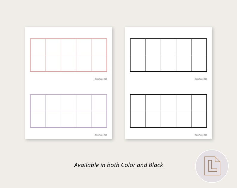 Ten Frames Printable Double Tens Frame Counting Ten Math Resources Math ...