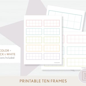 Tien frames afdrukbaar | Dubbel tientallen-frame | Tien tellen | Wiskundige bronnen | Wiskundige manipulaties | Hulpbronnen voor docenten | Thuisschool