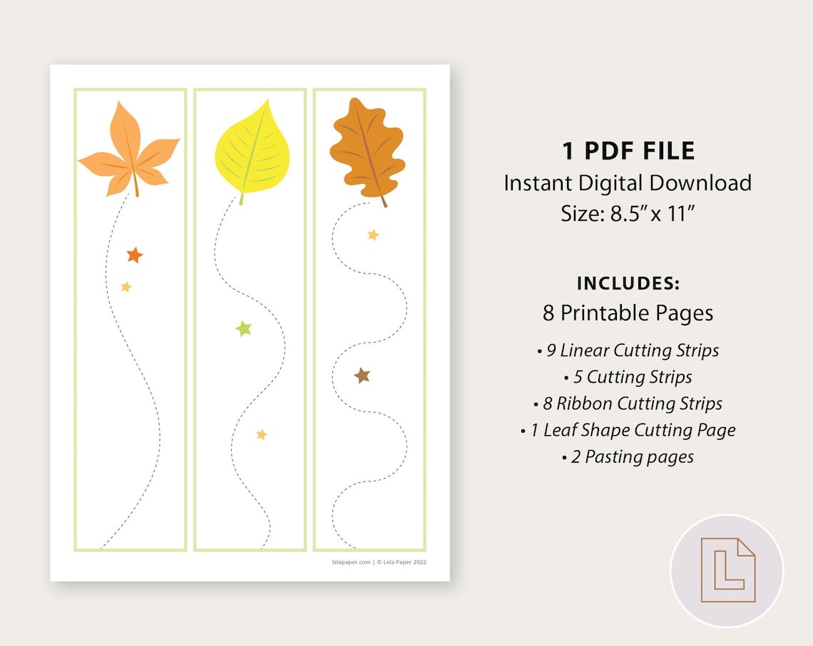 Fall Autumn Cutting Practice Strips Bundle | Cutting Strips | Preschool ...