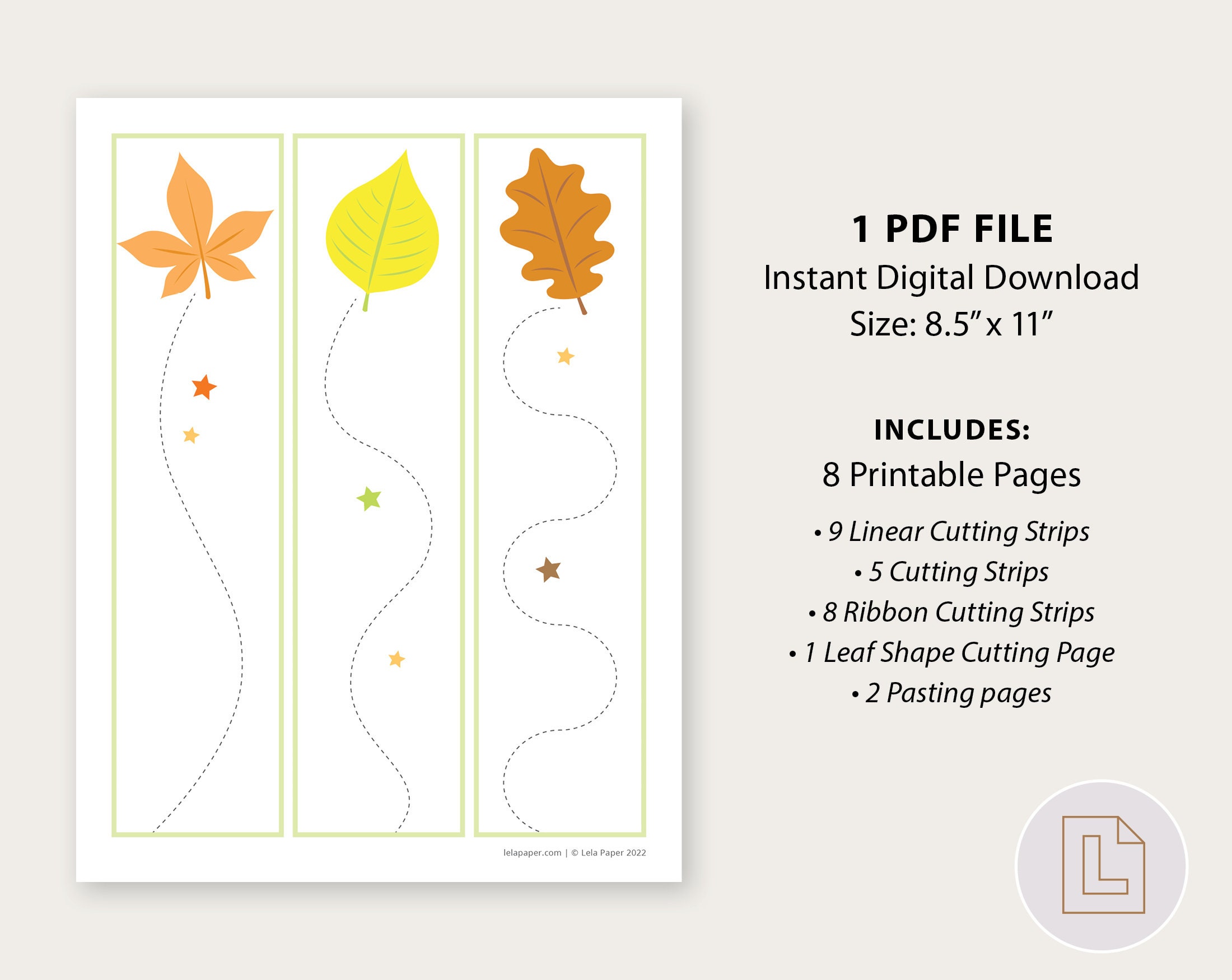 Fall Autumn Cutting Practice Strips Bundle | Cutting Strips | Preschool ...