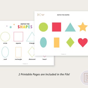 Shape Matching Activity Printable, Learning 2-D Shapes, Toddler ...