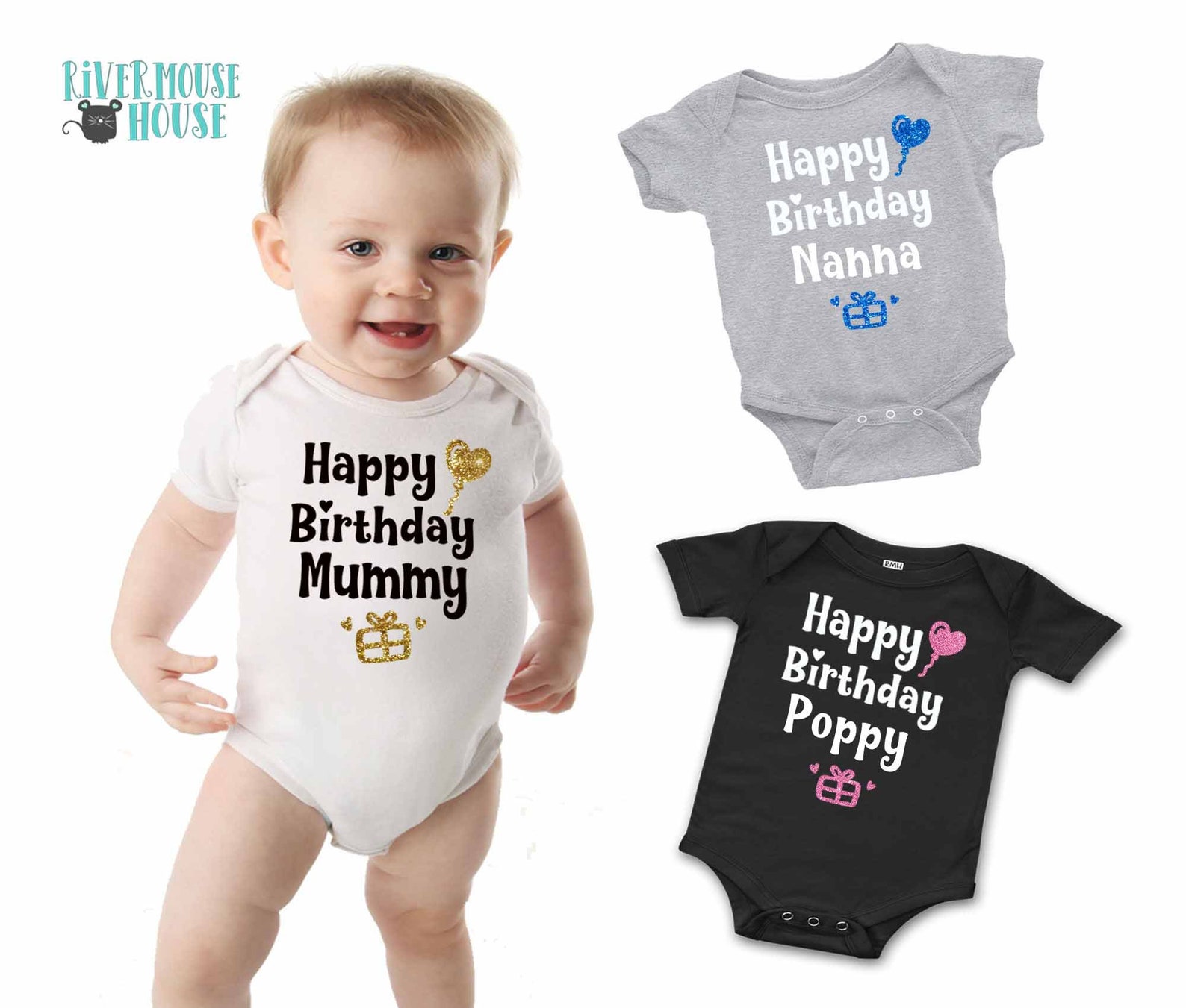 Body Bébé Maroma "Joyeux Anniversaire Papa" - Cadeau Humoristique Personnalisé