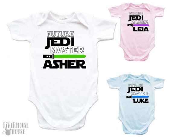 Star Wars Baby T-Shirt /"Future Jedi Master/" Funny Tee Clothes