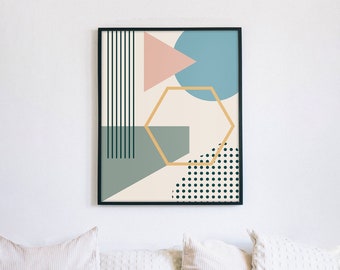 Modern Geometric, digital print, instant download