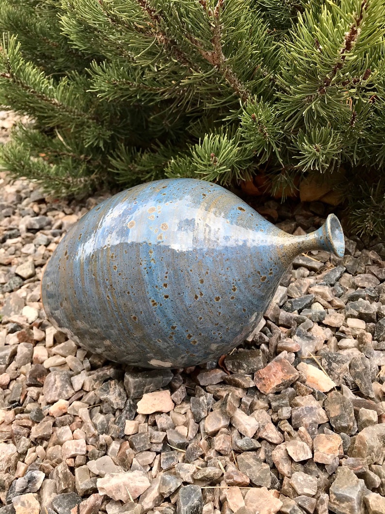 Light Blue Ceramic Vase Handmade Ceramic Vase