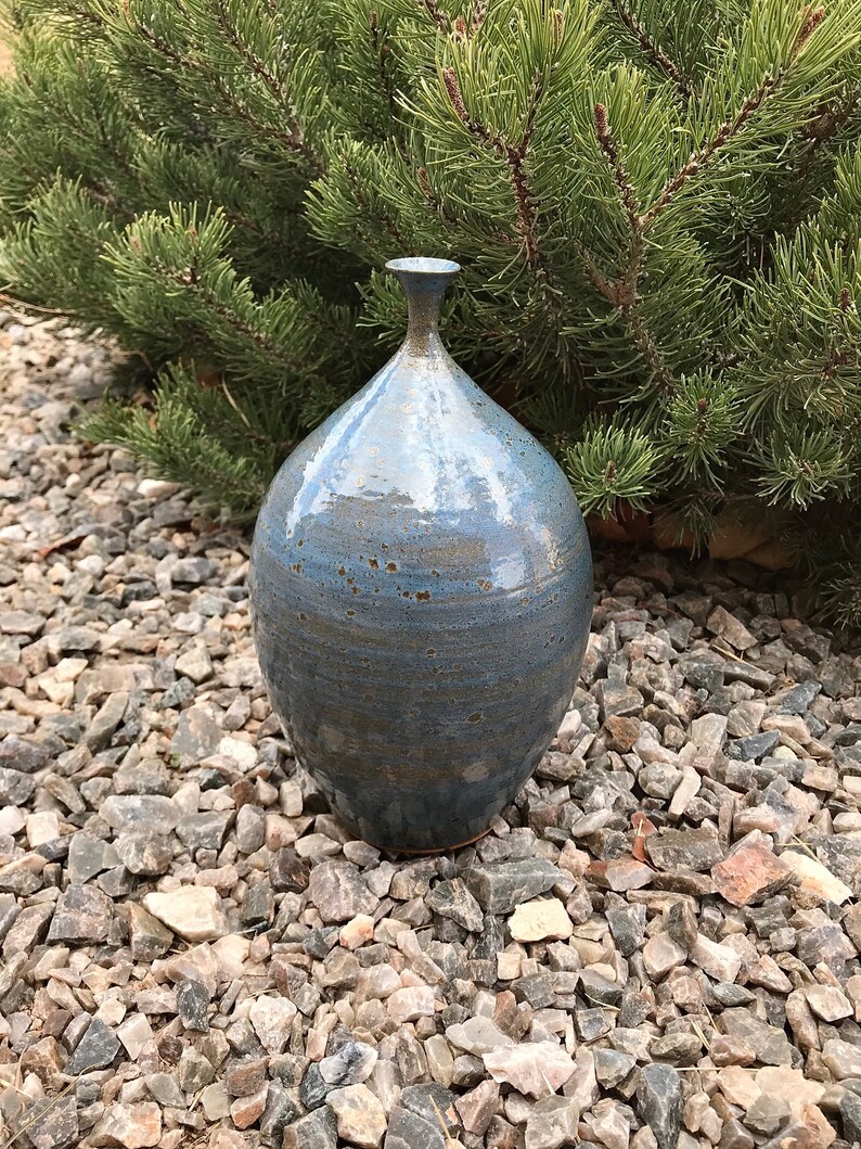 Light Blue Ceramic Vase Handmade Ceramic Vase