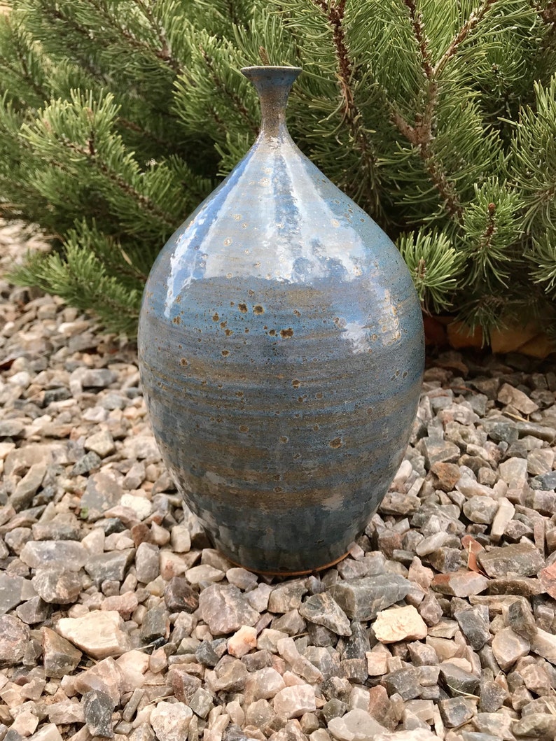 Light Blue Ceramic Vase Handmade Ceramic Vase