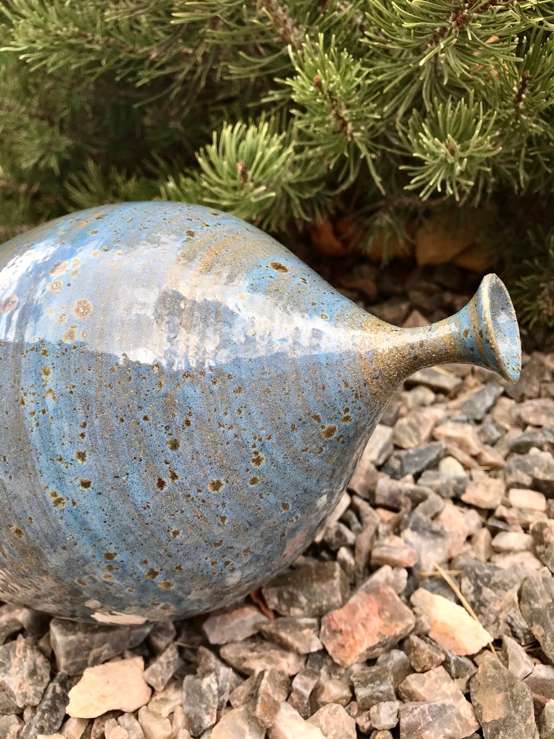 Light Blue Ceramic Vase Handmade Ceramic Vase