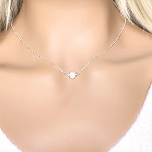 Sterling Silver Single Freshwater Pearl Necklace - Pearl Choker