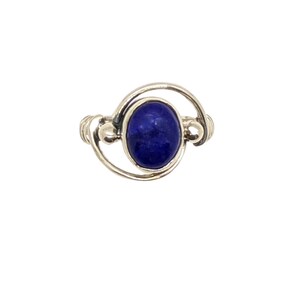 Lapis Lazuli Sterling Silber Damen Ring Gr. 6