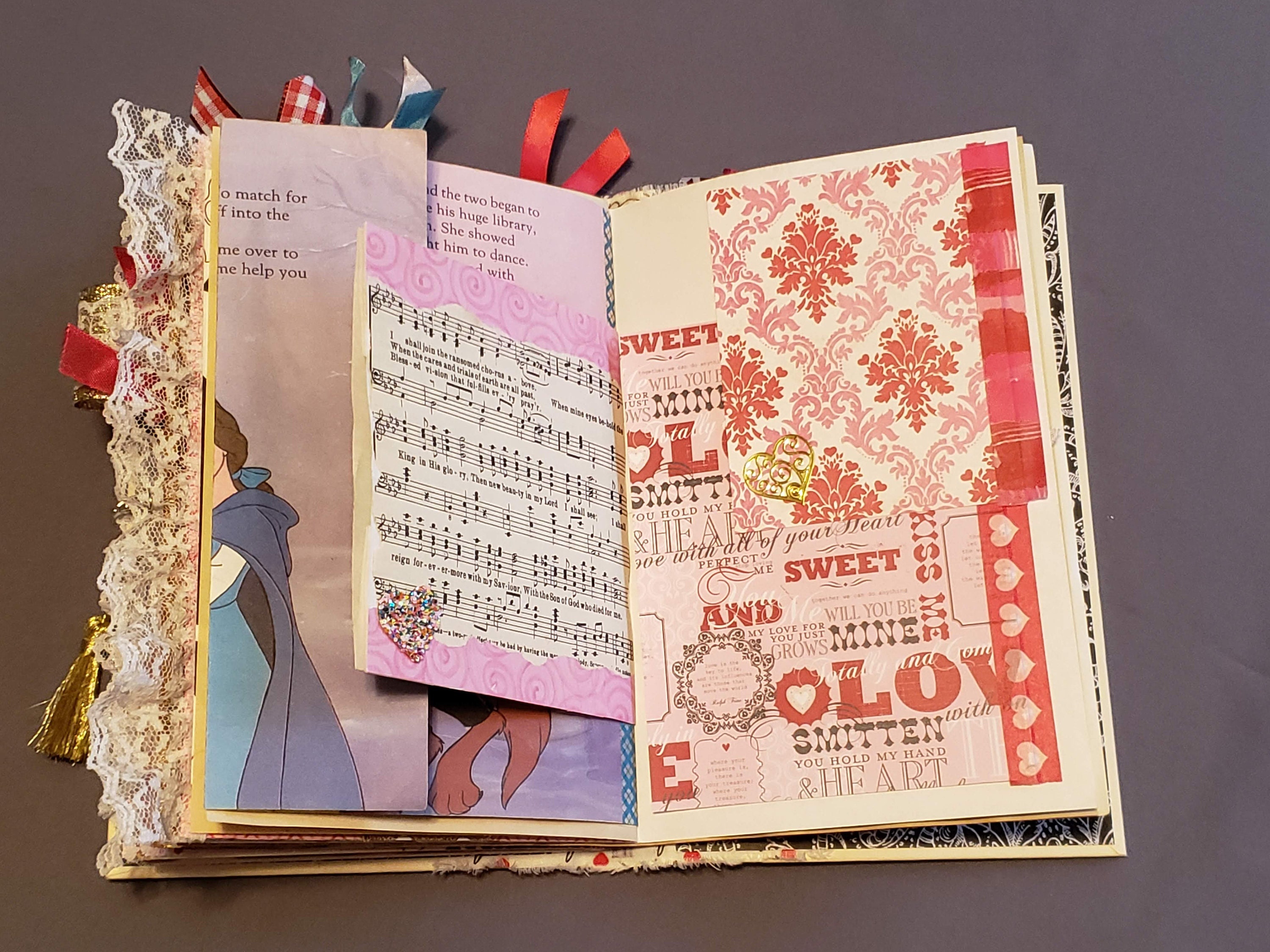 Beauty and the Beast Journal Junk Journal Memory Book Etsy