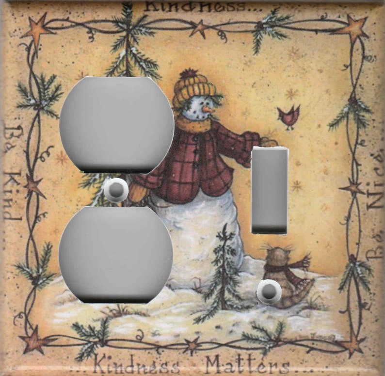 COUNTRY SNOWMAN CHRISTMAS Home Wall Decor Light Switch Plates and Outlets