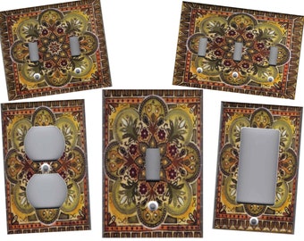 TUSCAN ITALIAN TILE Image Light Switch Plates and Outlets Home Decor