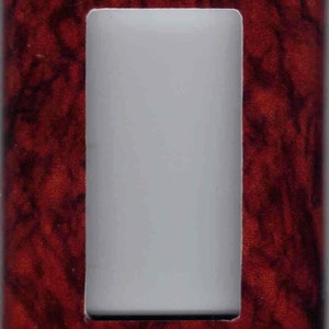 RED BLACK BURGUNDY Marble Image Light Switch Plates and Outlets Home Decor image 5