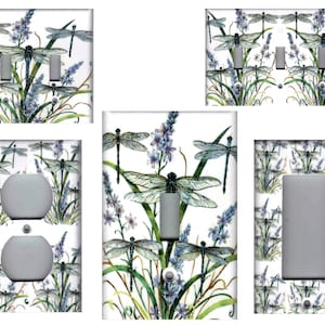DRAGONFLIES BLUE GREEN Home Wall Decor Light Switch Plates and Outlets