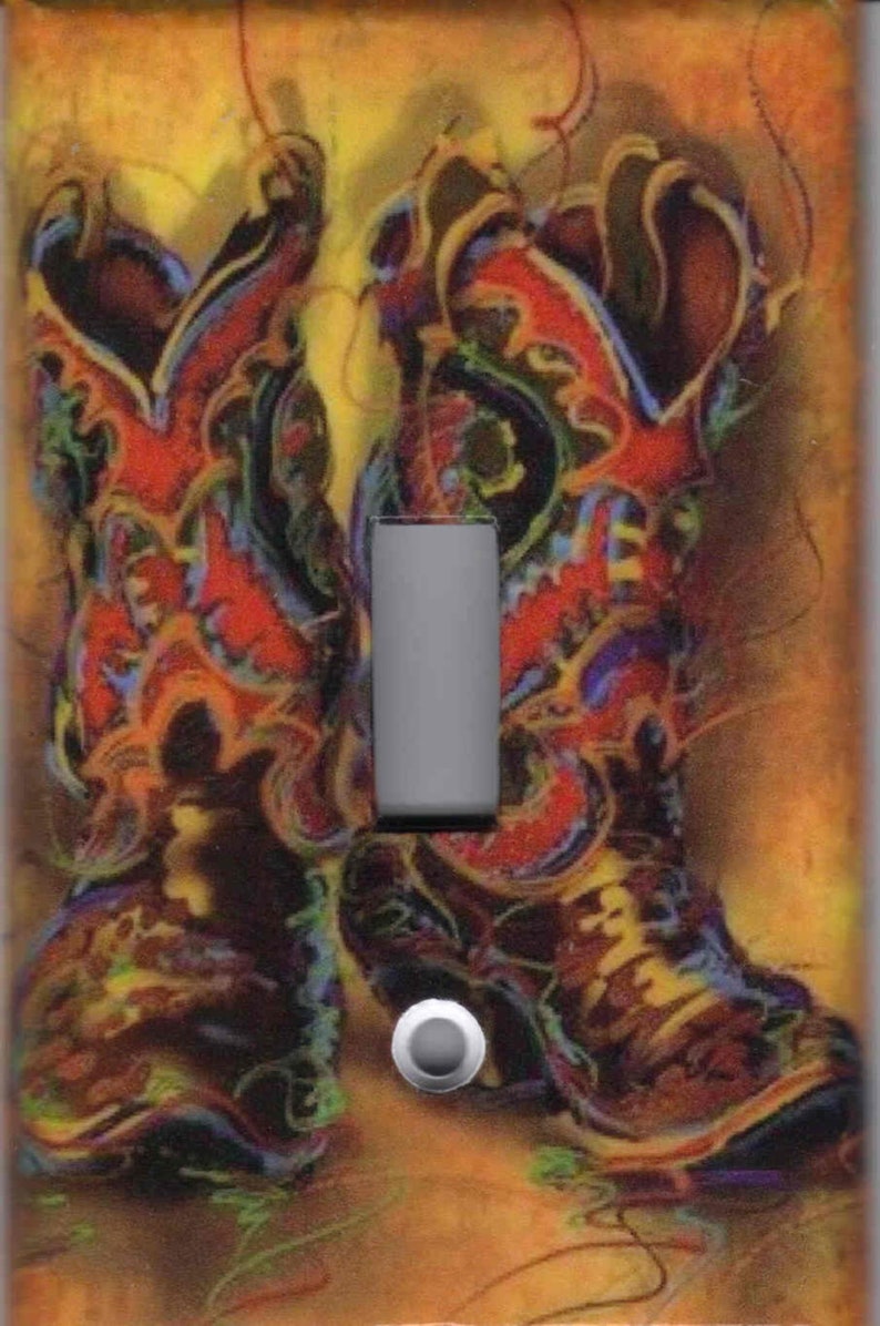 COWBOY BOOTS Light Switch Plates and Outlets Home Decor