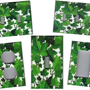 IVY GREEN LEAVES Home Wall Decor Light Switch Plates and Outlets