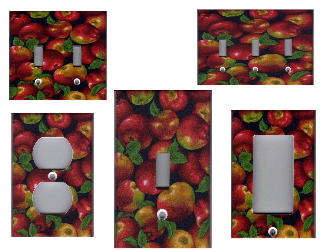 RED APPLES Kitchen Home Decor Light Switch Plates and Outlets Etsy