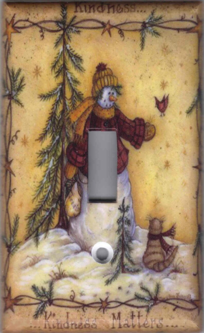 COUNTRY SNOWMAN CHRISTMAS Home Wall Decor Light Switch Plates and Outlets