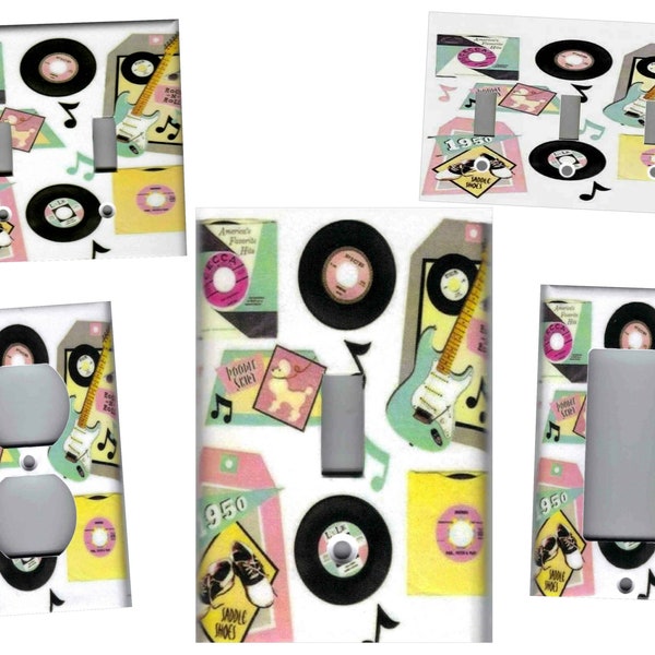 RETRO NIFTY 50'S Home Wall Decor Light Switch Plates and Outlets