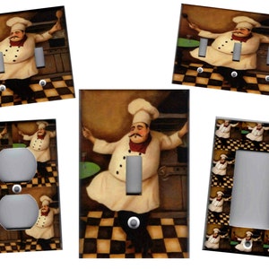 FAT CHEF Kitchen Decor Light Switch Plates and Outlets