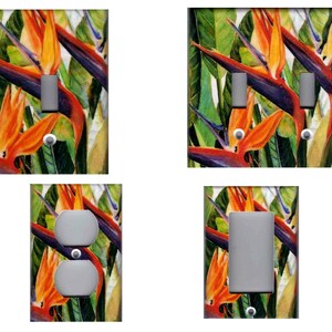 BIRD OF PARADISE Flower Tropical Home Wall Decor Light Switch Plates and Outlets